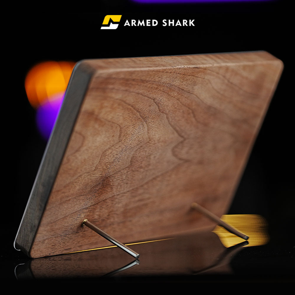 Armed Shark Balisong Trainer Walnut Display Stand