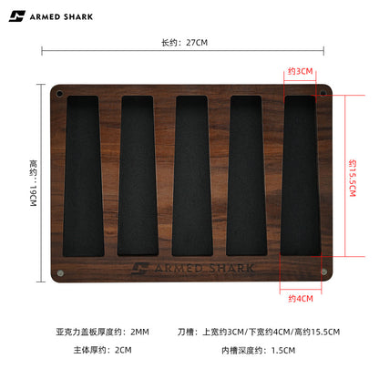 Armed Shark Balisong Trainer Walnut Display Stand