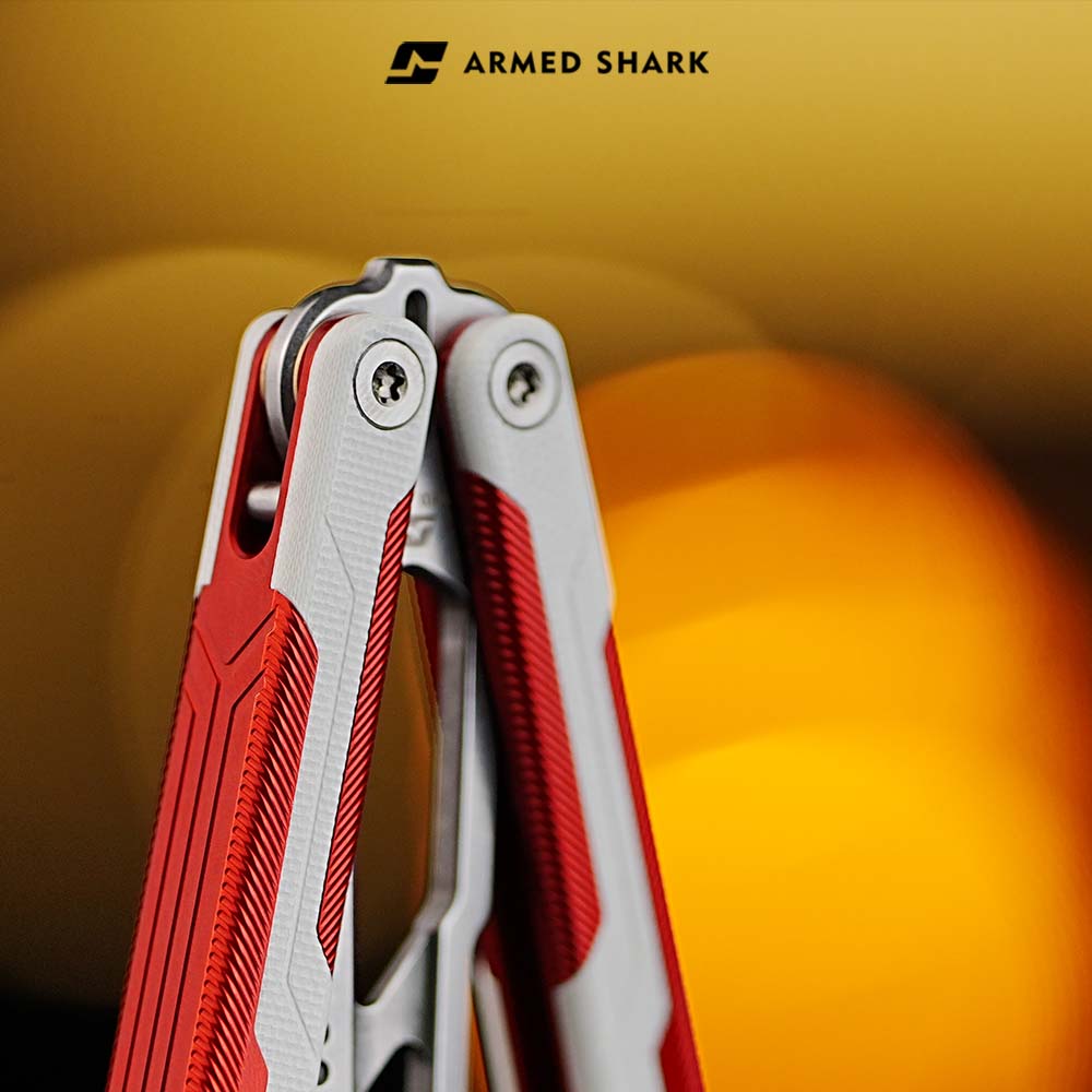 Armed Shark Ajax Series trainer in silver color, standing front view with precision training edge
