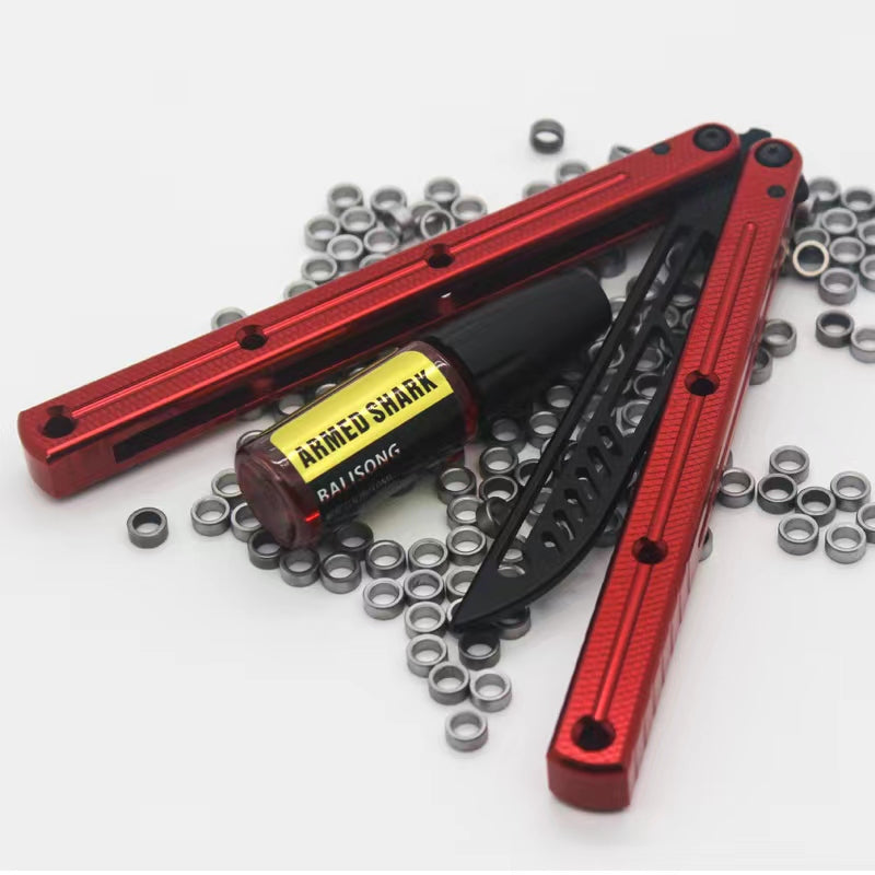 Armed Shark balisong lubricant oil with trainer and tool set