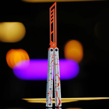 Side view of Armed Shark Ceramic Splash Edition Krake Raken trainer in white and orange