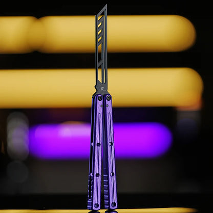 Armed Shark Krake Raken v3 balisong trainer Dark Purple edition