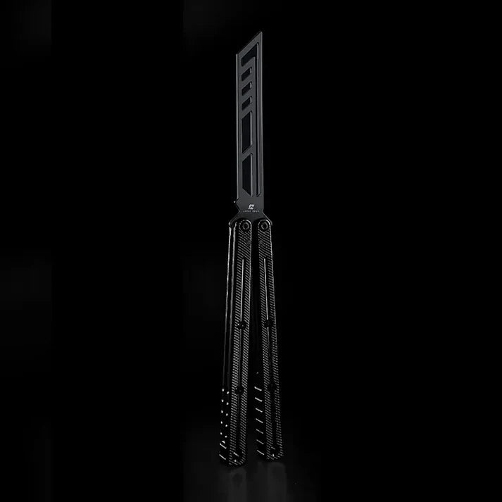 Armed Shark Krake Raken v3 balisong trainer Jet Black edition