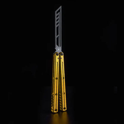 Armed Shark Krake Raken v3 balisong trainer Royal Gold edition