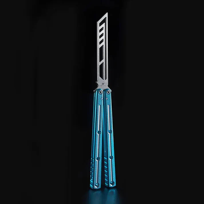 Armed Shark Krake Raken v3 balisong trainer Slot Blue edition