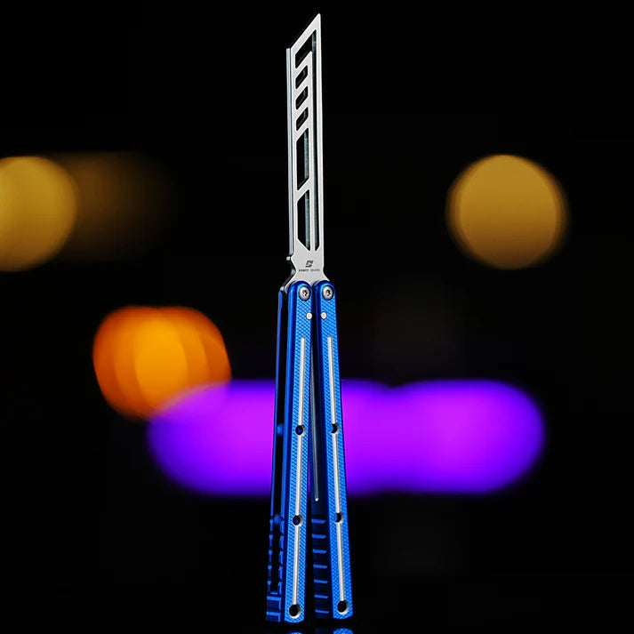 Armed Shark Krake Raken v3 balisong trainer Slot Navy edition